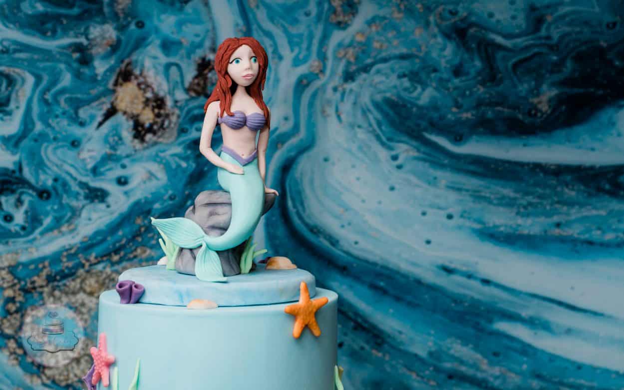 Mermaid figurine cake topper